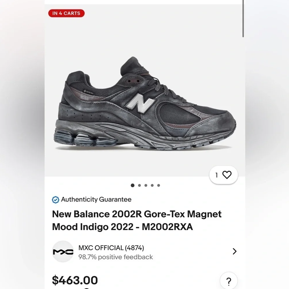 Womens New Balance 2002R Gore Tex Shoes Magnet Mood Indigo Sneaker Viral Running